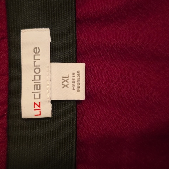 LIZ CLAIBORNE BRAND WOMEN'S PLUS SIZE BURGUNDY SKIRT SIZE XXL - Picture 10 of 12